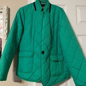 Green J.Crew Puffer Blazer